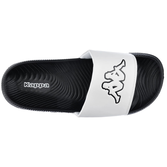Ciabatte Kappa Uomo Donna Logo Steeve Bianco
