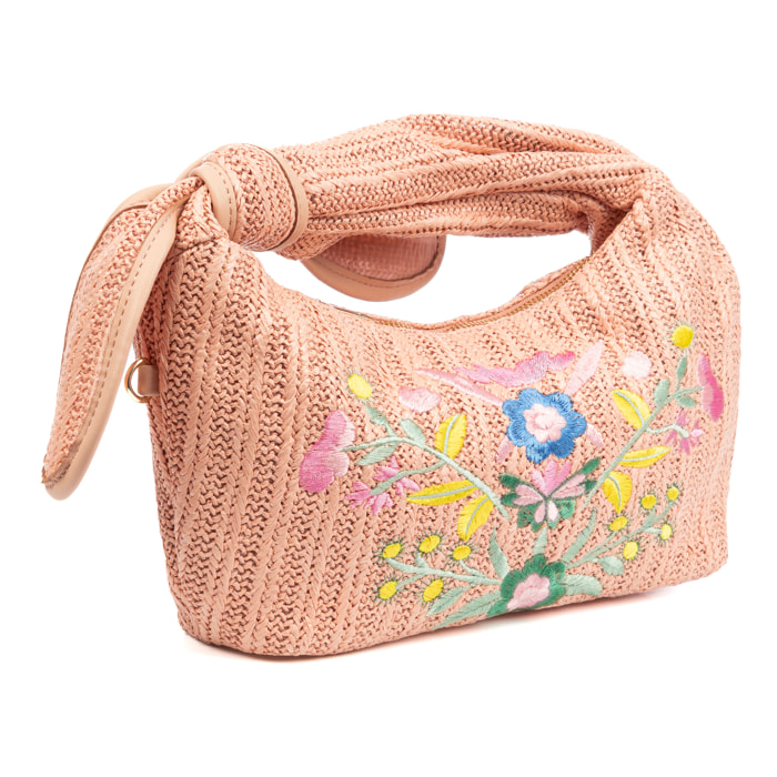 Bisagno Bolso de hombro Mujer. Fabricado en tela y piel sintética PU con diseño de flores.