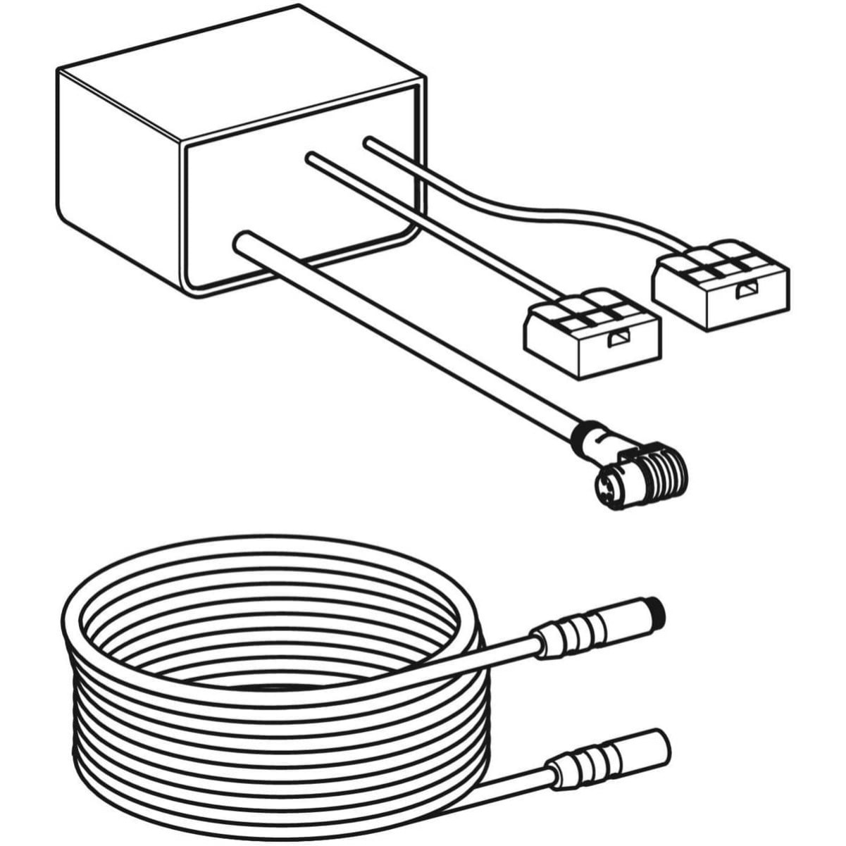 Bloc dʼalimentation 230 V / 12 V / 50 Hz, avec câble dʼalimentation électrique 1,8 m, pour boîtier de raccordement électrique
