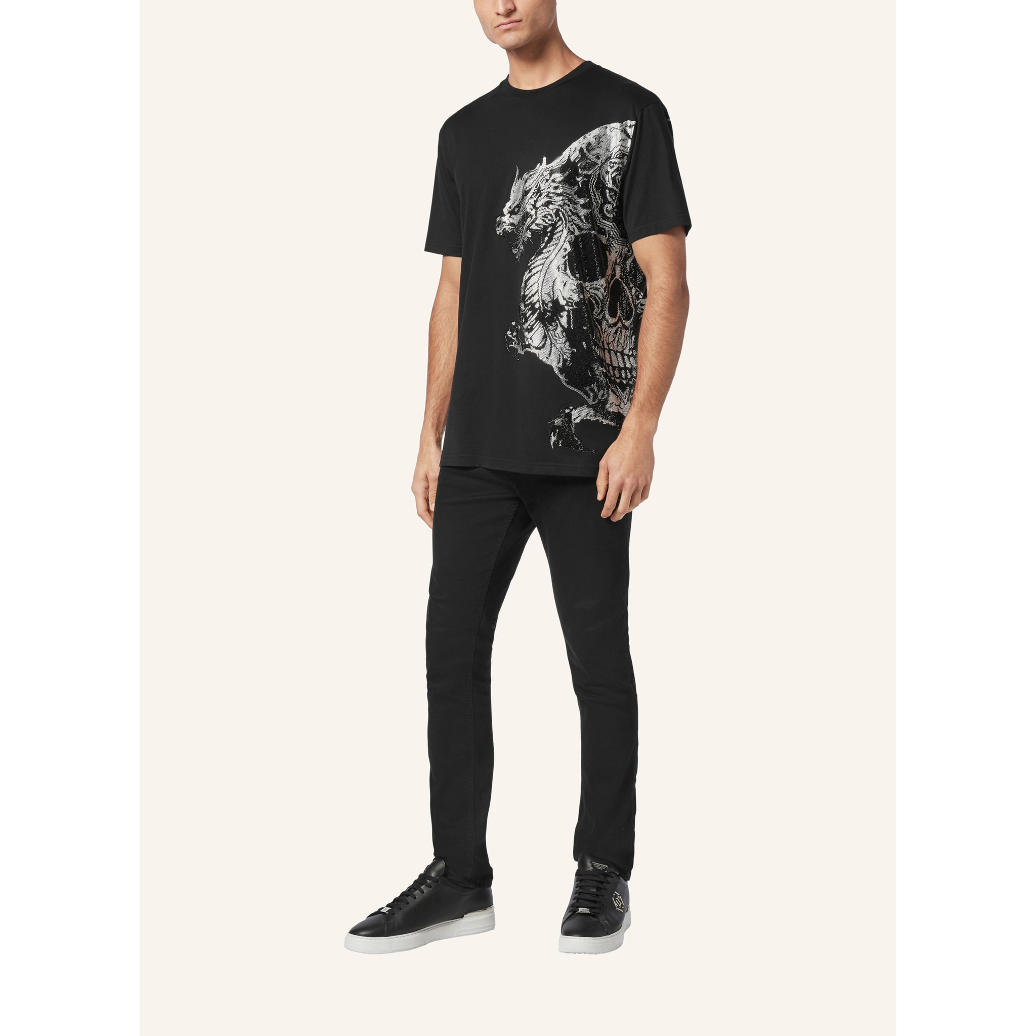 PHILIPP PLEIN T-Shirt Round Neck SKULL