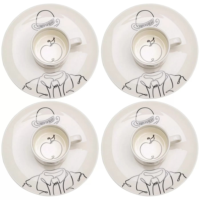 Tasses à café Favola pomme set de 4 Kare Design