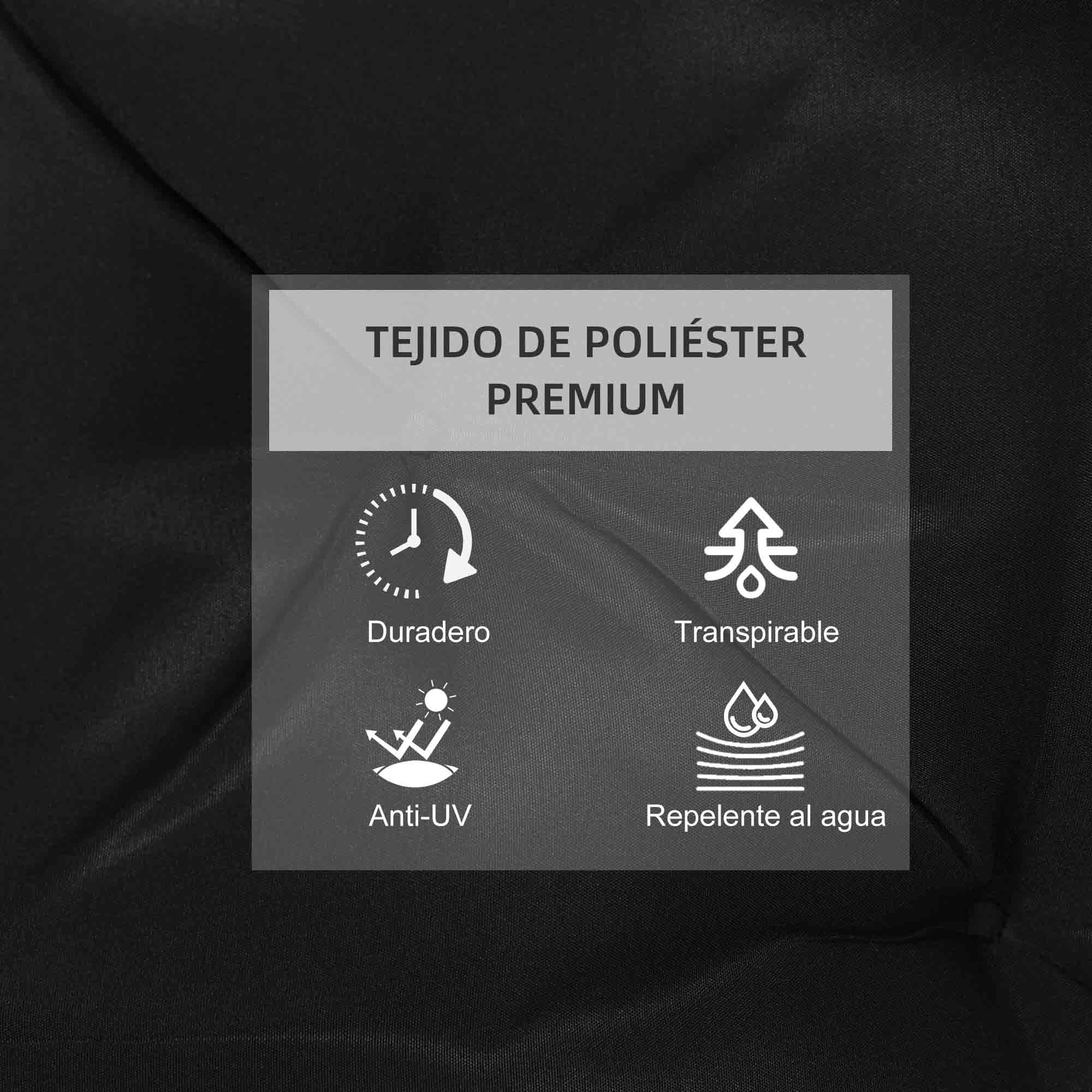 Conjunto de 2 Cojines para Silla Cojines para Jardín Colchones de Banco con Respaldo 6 Cordones de Fijación 50x98x8 cm Negro