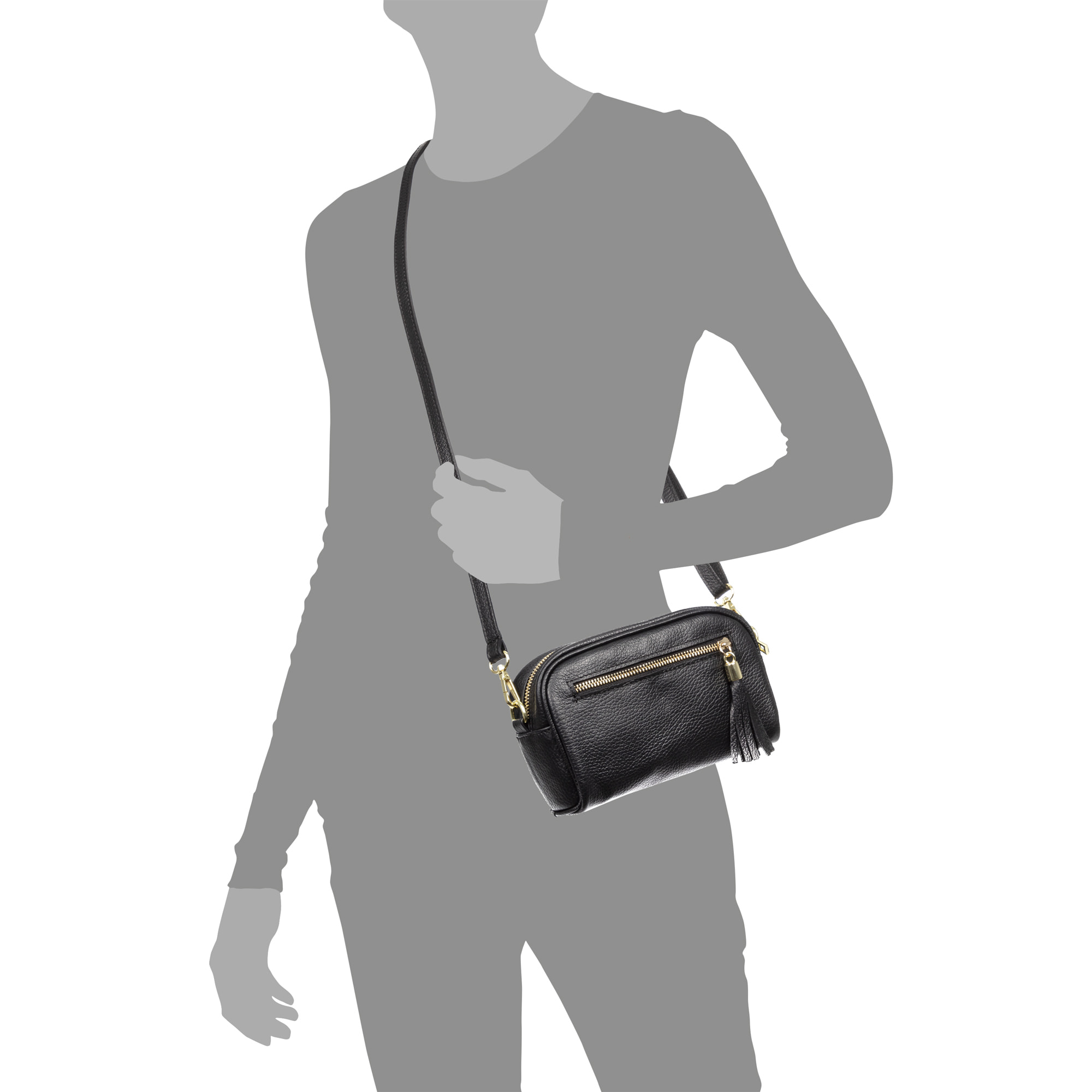 Borsa a spalla da donna Altilia. Dollaro in vera pelle.