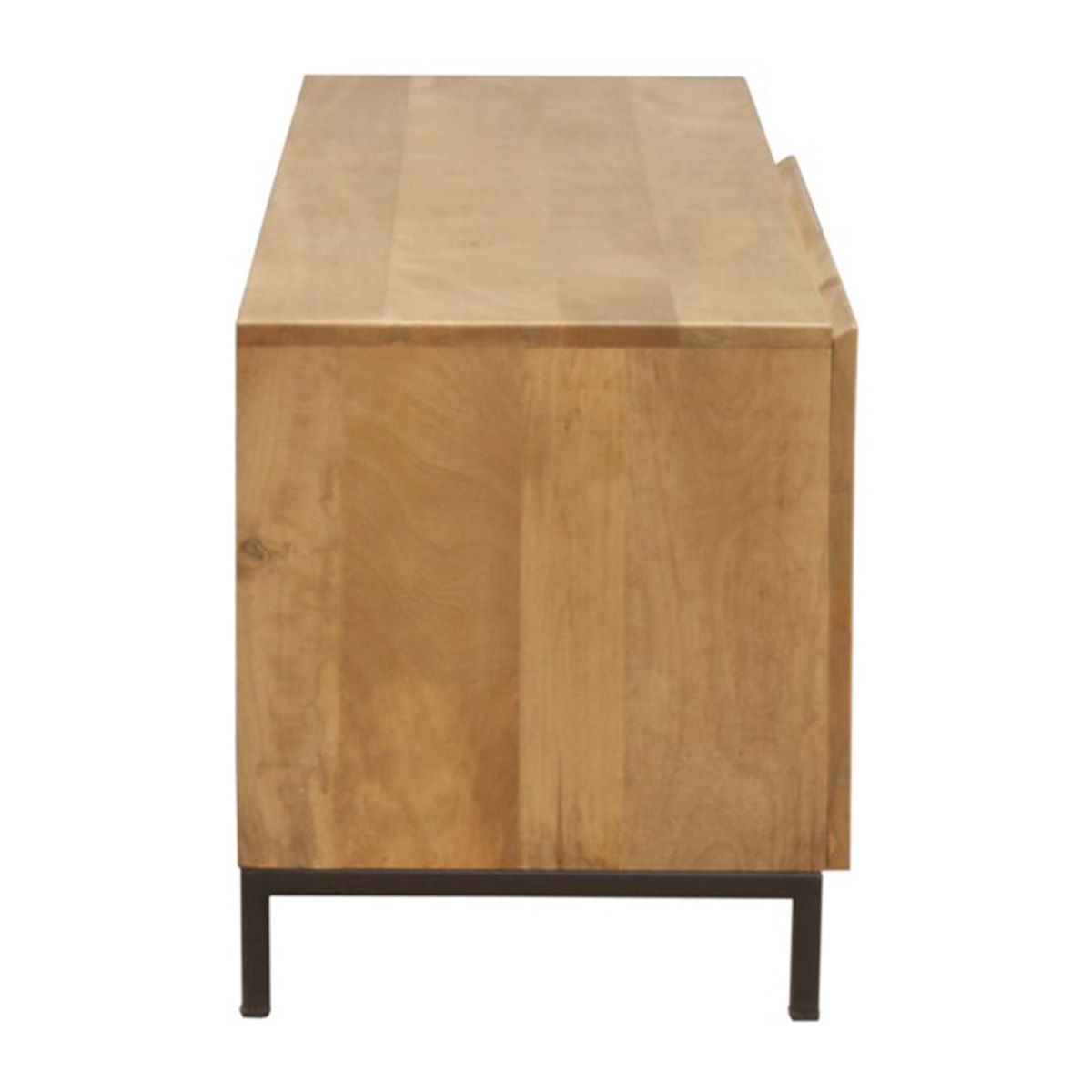 Meuble TV industriel en bois manguier massif et métal L145 cm YPSTER