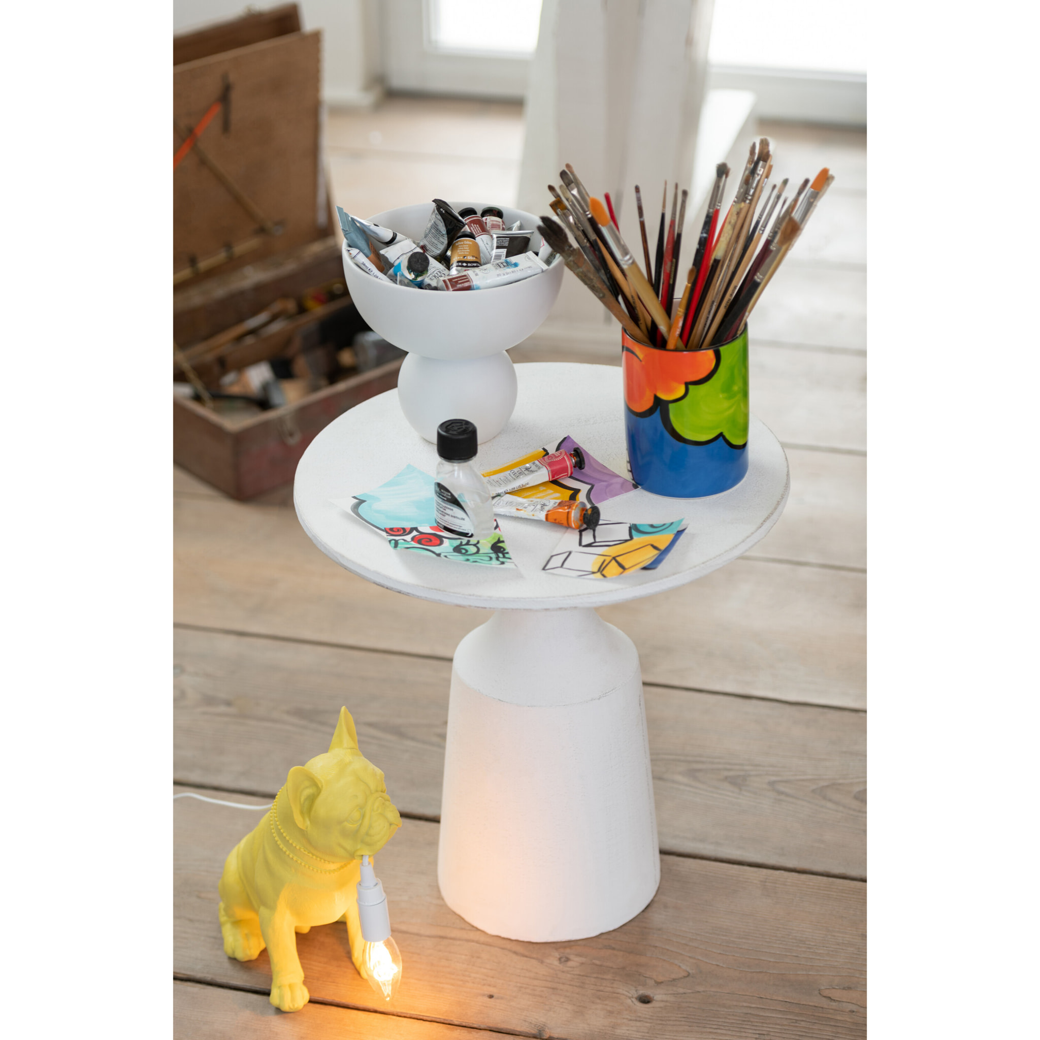 J-Line pot de conservation Pop Art - porcelaine - mix - 2 pcs