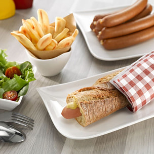 Appareil à Hot dog LAGRANGE 2 pics blanc rouge