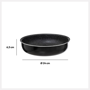 Sauteuse Aluminium pressé 24 cm Amovible