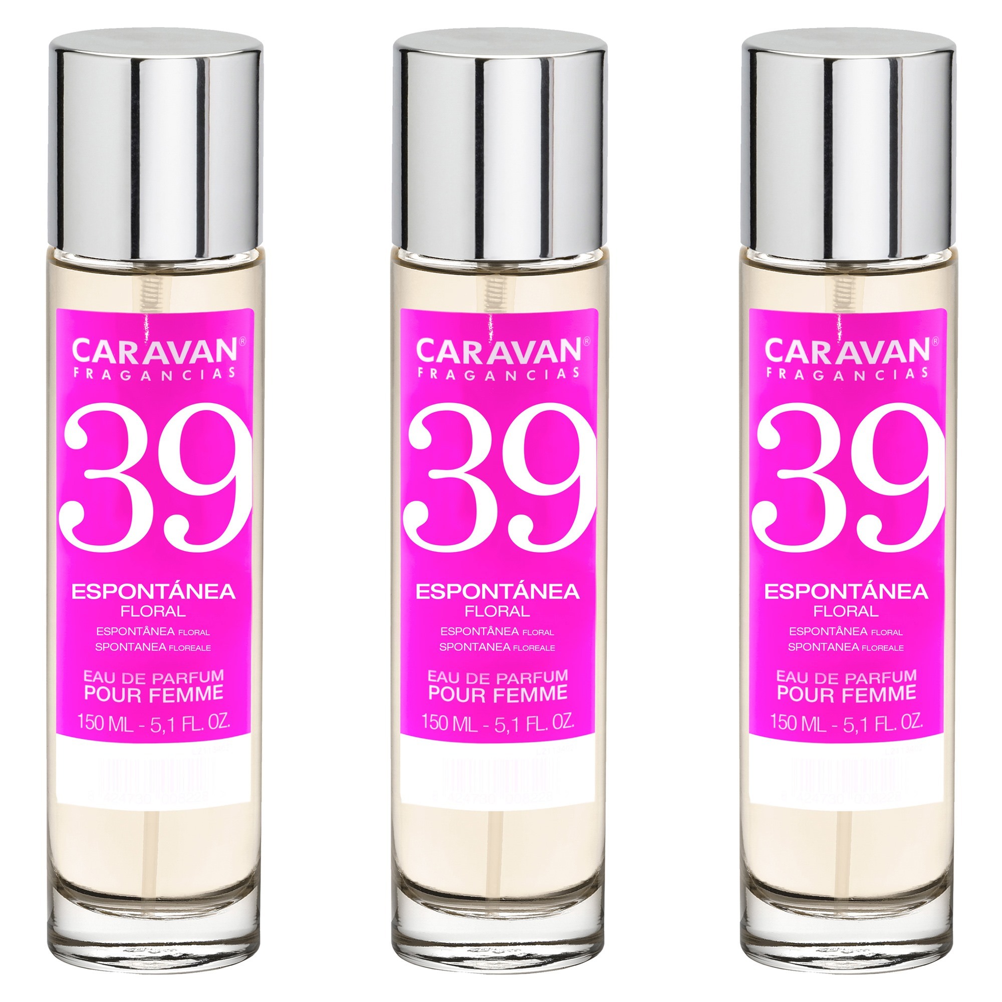 Caravan fragancias set de 3 frascos perfume de mujer nº39, de 150 ml