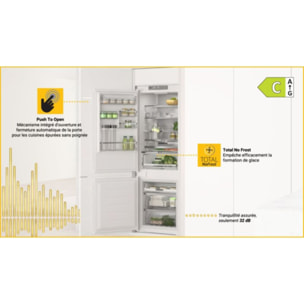 Réfrigérateur combiné encastrable WHIRLPOOL WHC18T574P Supreme Silence