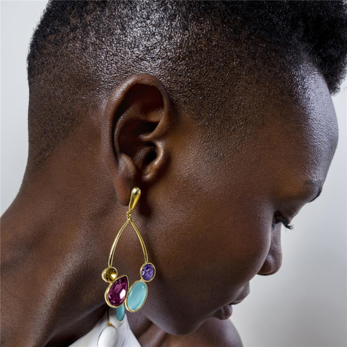 Pendientes Lux by Lux acabadoss en oro amarillo 18K