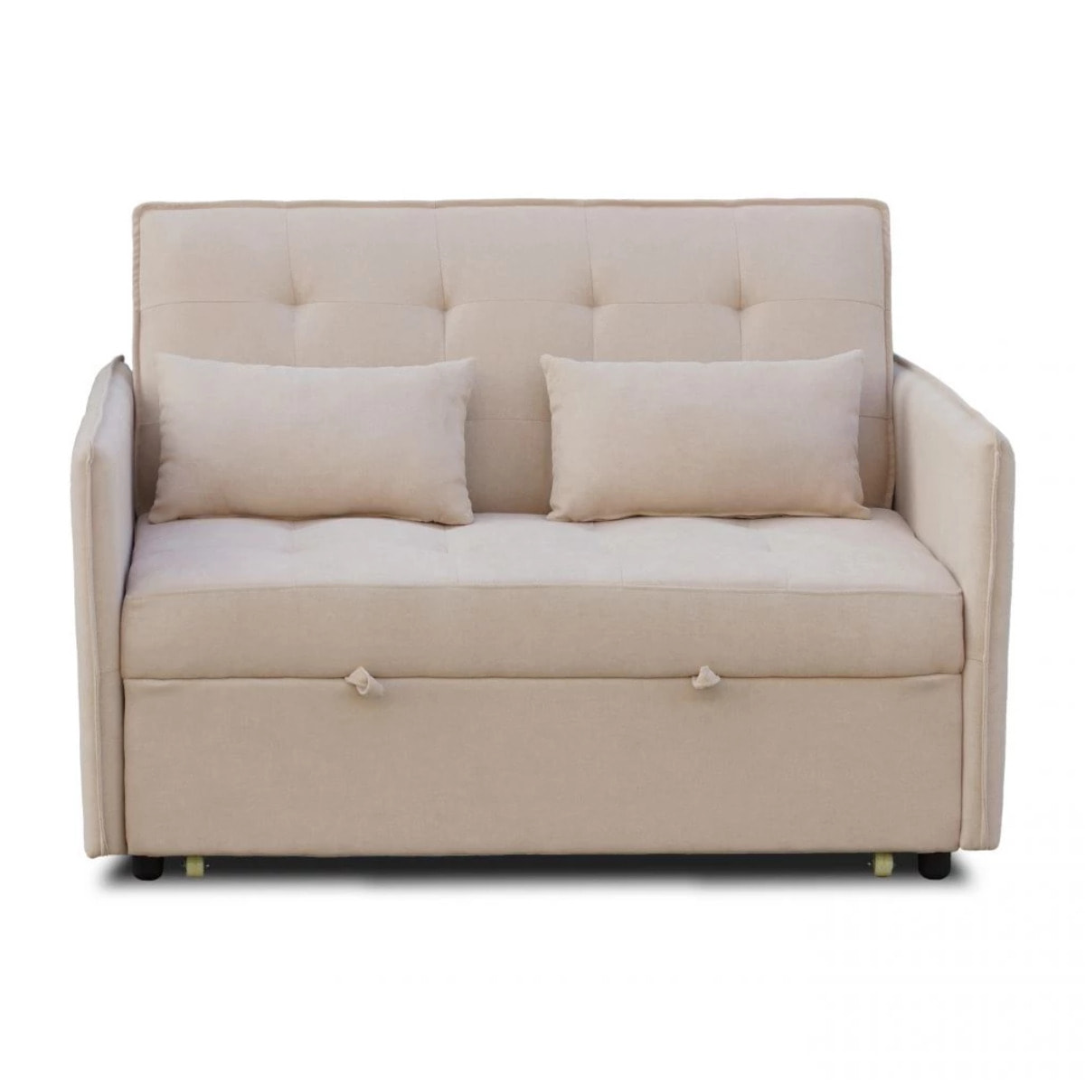 Sofá cama de 2 plazas en beige 135 cm Nasya Beige