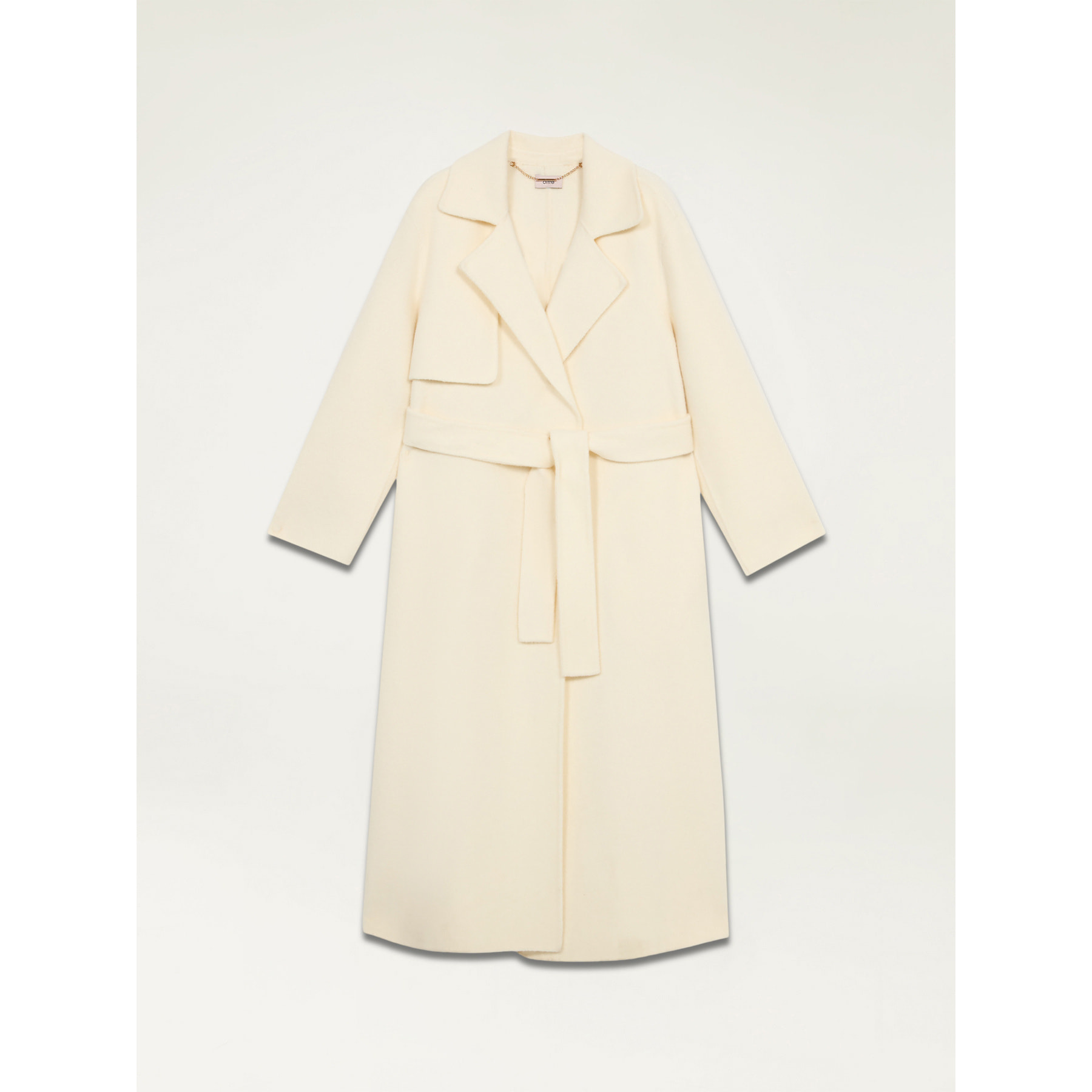 Oltre - Long coat with belt - Blanco