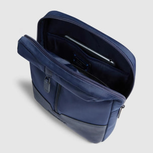 Piquadro Borsello porta iPad® in tessuto riciclato e pelle con protezione RFID