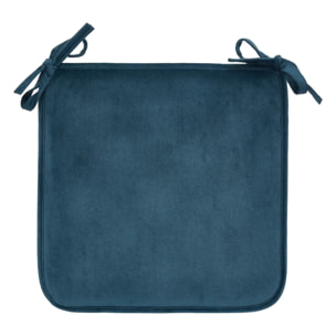 Galette de chaise Lilou bleu egéen 38x38cm