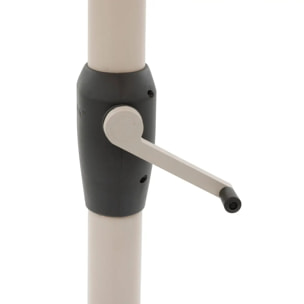 Parasol droit rectangulaire inclinable "Loompa" argile & blé 3 x 2m en aluminium et polyester