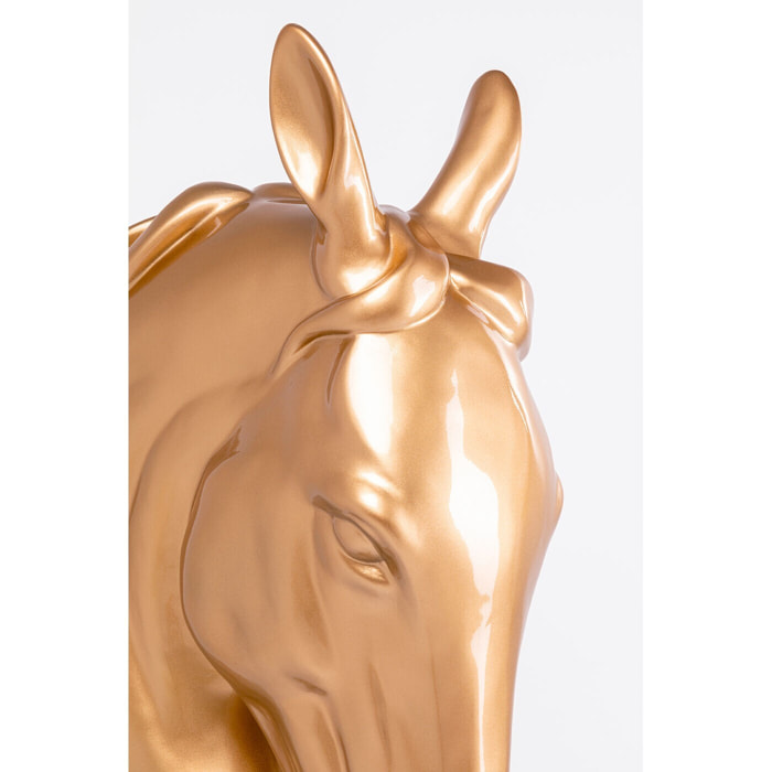 Déco tête de cheval XL 180cm dorée Kare Design