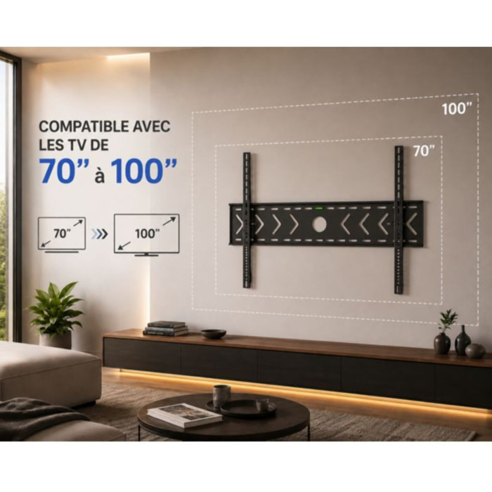 Support mural TV ESSENTIELB Inclin TV 75-100