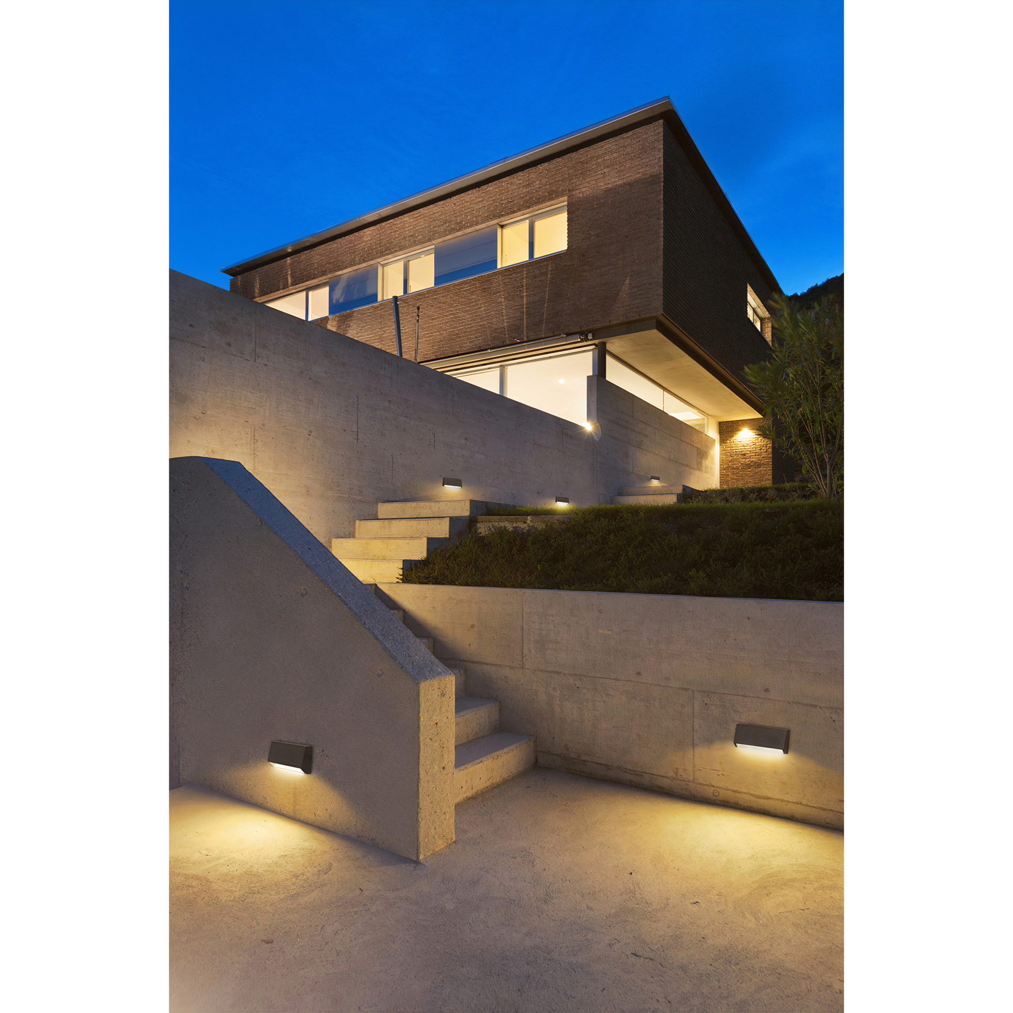 FORLIGHT Grove Aplique Gris Led para Exterior de 3W IP65. Foco Led Moderno de Pared y Suelo para Señalización de Jardín, Porche y Patio