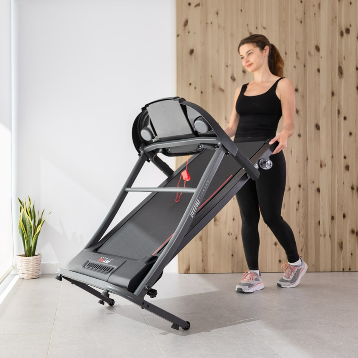Cinta de correr plegable FITFIU 14km/h inclinación manual y pulsometro 1500w