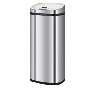 Poubelle automatique inox LARGO argent 42L