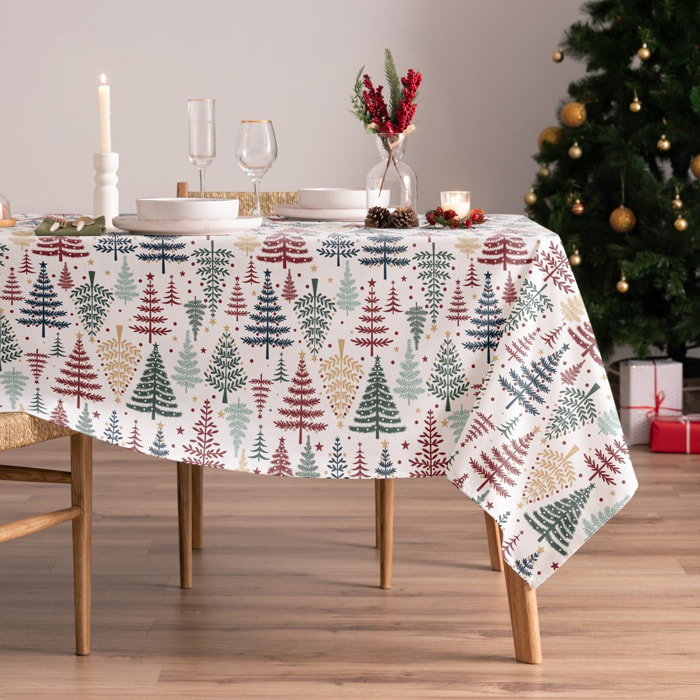 Nappe antitache WINTERBERRY ROUGE - 100% Coton