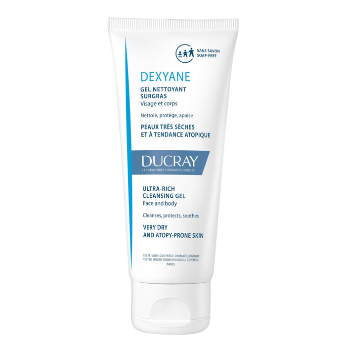 Dexyane - Gel Nettoyant Surgras Peaux Très Sèches et à Tendance Atopique 100 ml