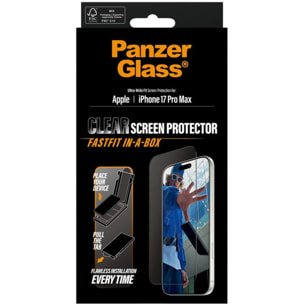 Protège écran PANZERGLASS iPhone 17 Pro Max verre Pose facile