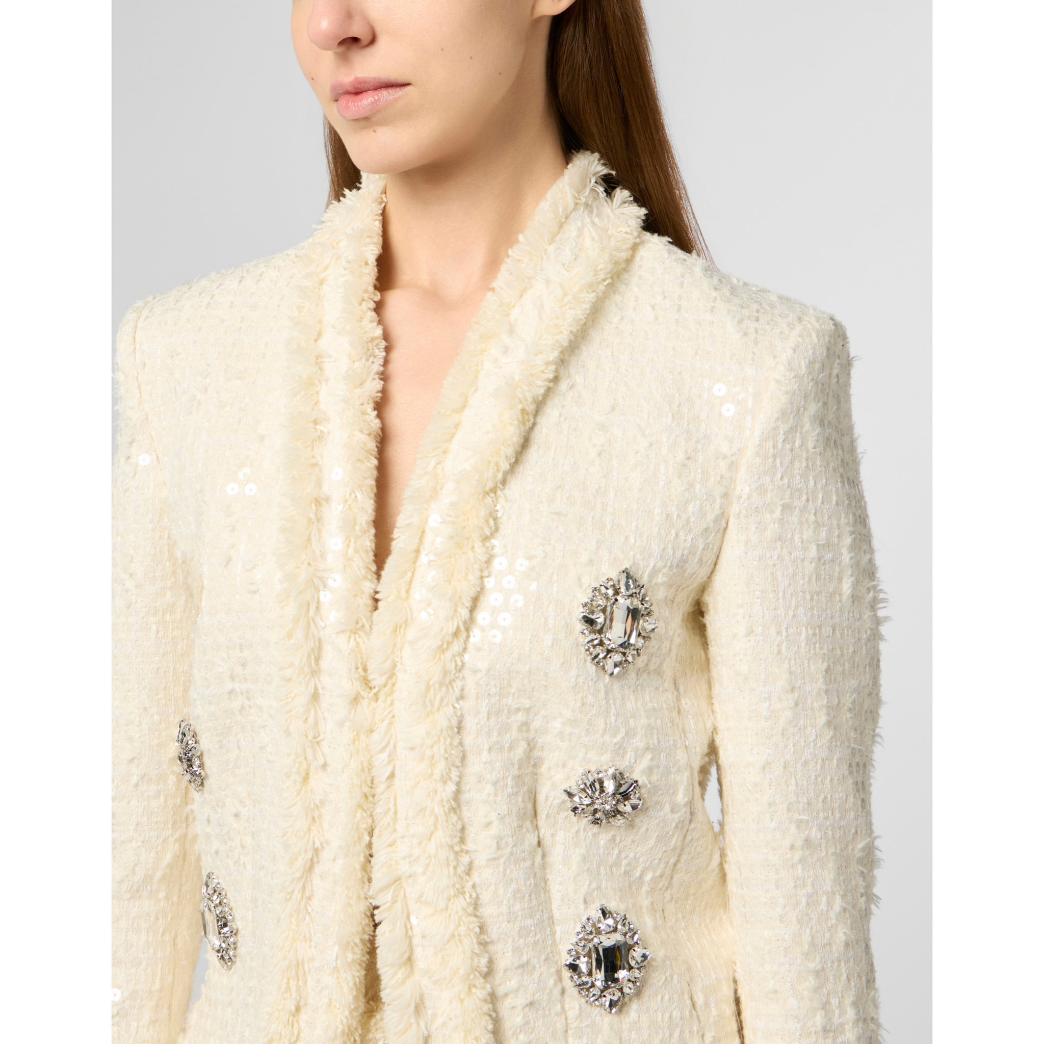 PHILIPP PLEIN Tweed Bolero Paillettes