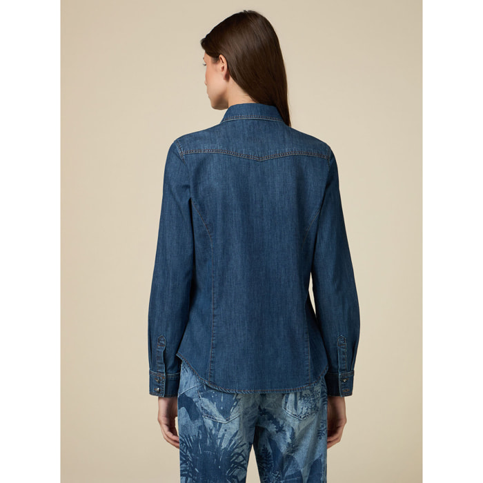 Oltre - Camicia in denim - Blu