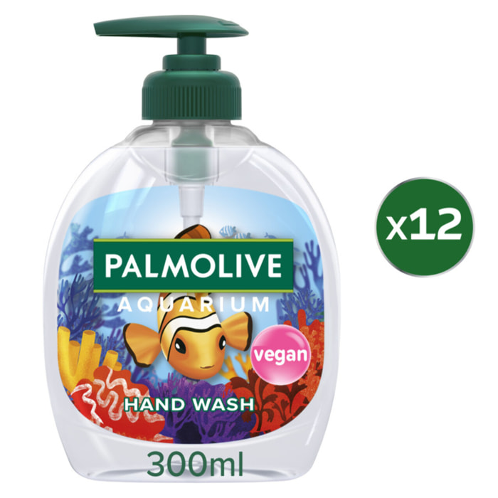 Pack de 12 - Savon liquide Mains Palmolive Aquarium pompe - 300 ml