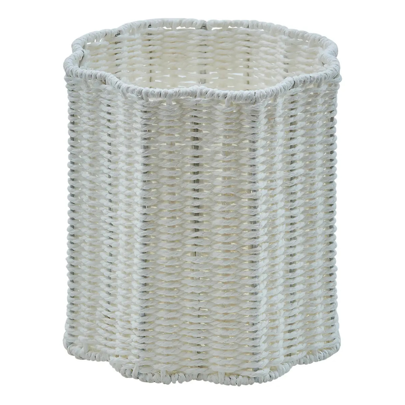 Lot de 3 paniers de rangement Fleur de rose blanc