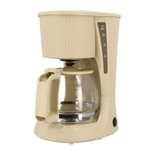 Cafetière électrique 12 tasses 1,5L crème strié