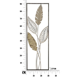 PANNELLO IN FERRO E LEGNO FOGLIE -A- CM 30,5X1,90X91