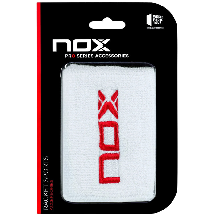 Muñequeras deportivas blanco/rojo