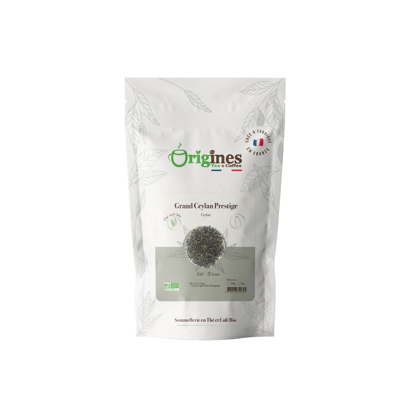 Thé Vert Bio Grand Ceylan Prestige - Ceylan - Sachet 100g