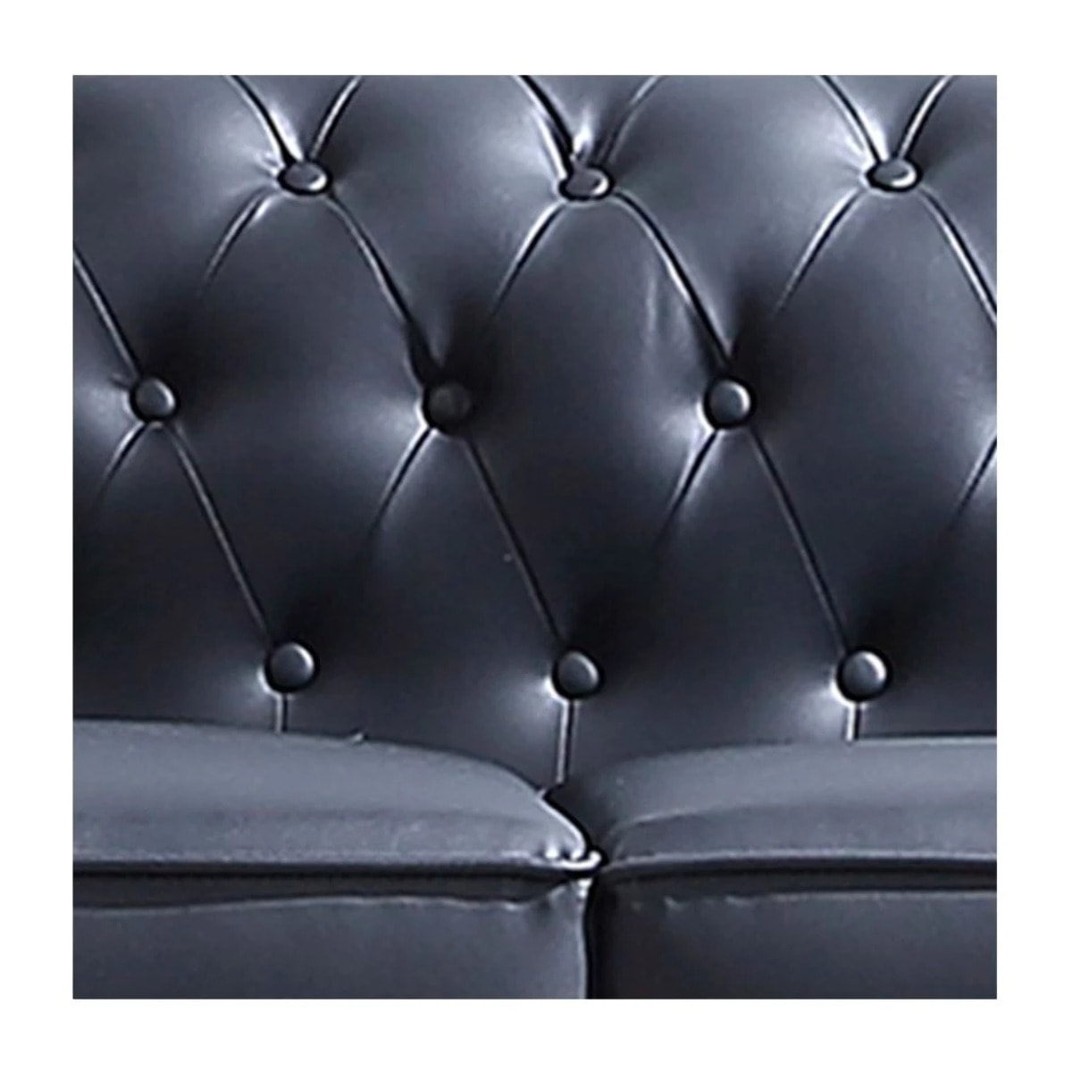 Sofá Chester 3 plazas símil piel Negro