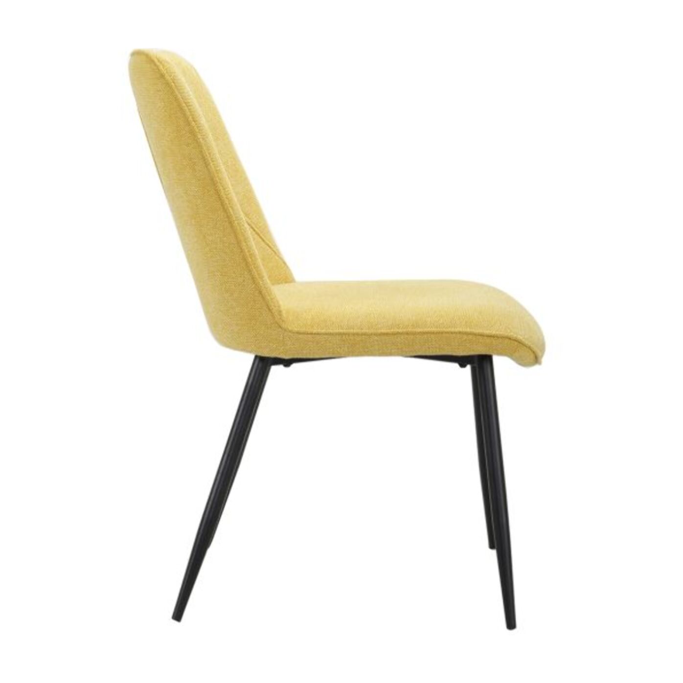 Chaise en tissu avec pieds fins en métal - PERRINE