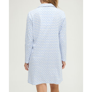 Camisón mujer de rayas y flores abierto