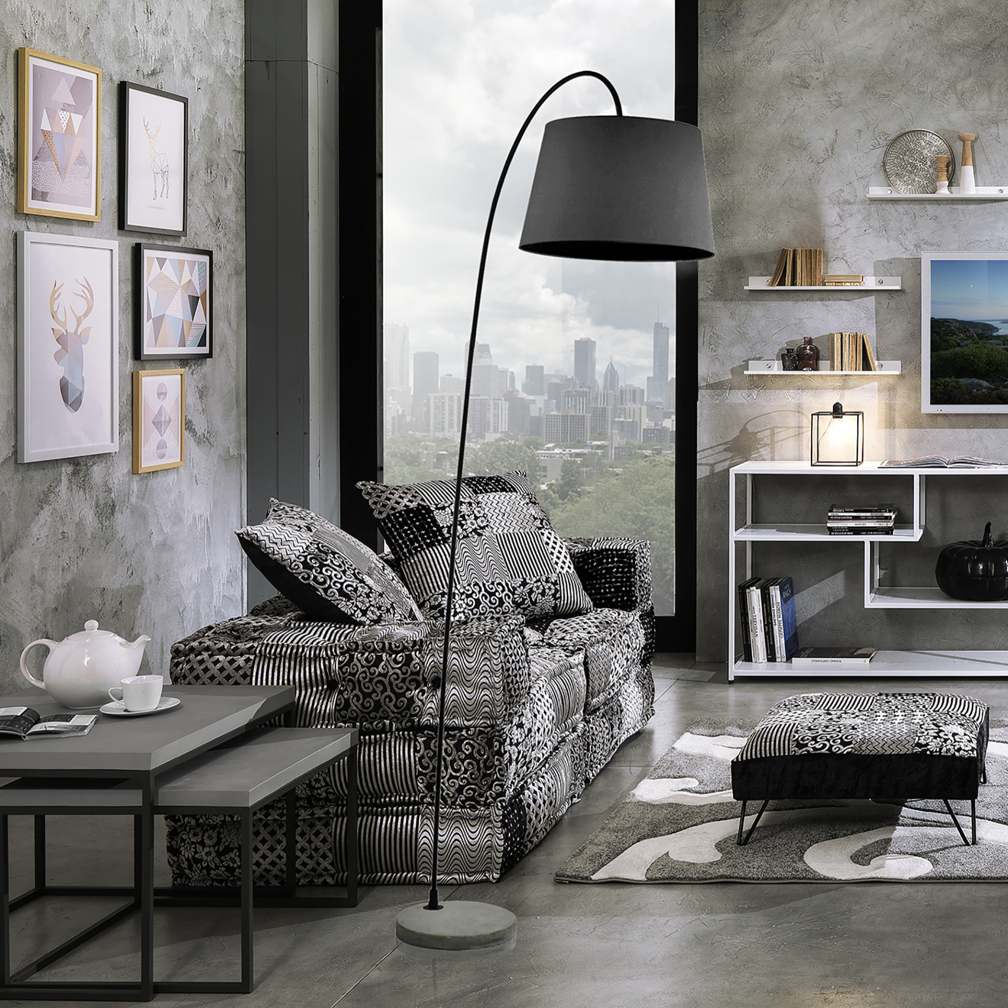 ORESTELUCHETTA Lampada da terra ROMINA BLACK