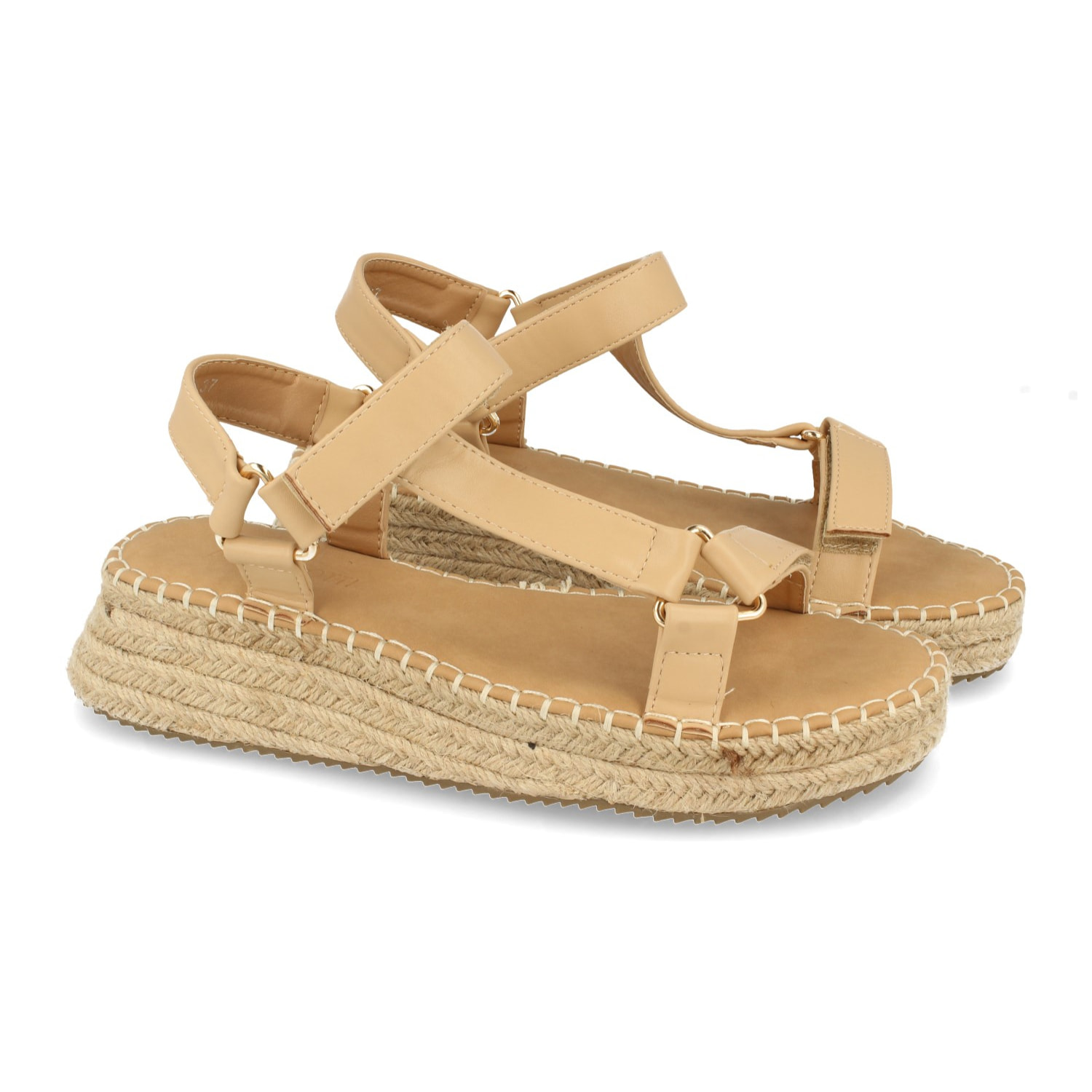 Sandalia de Yute con cierre autoadherente