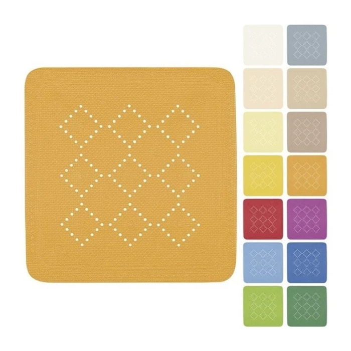 Tapis Fond de douche PVC ALASKA PVC 55x55cm Orange Spirella