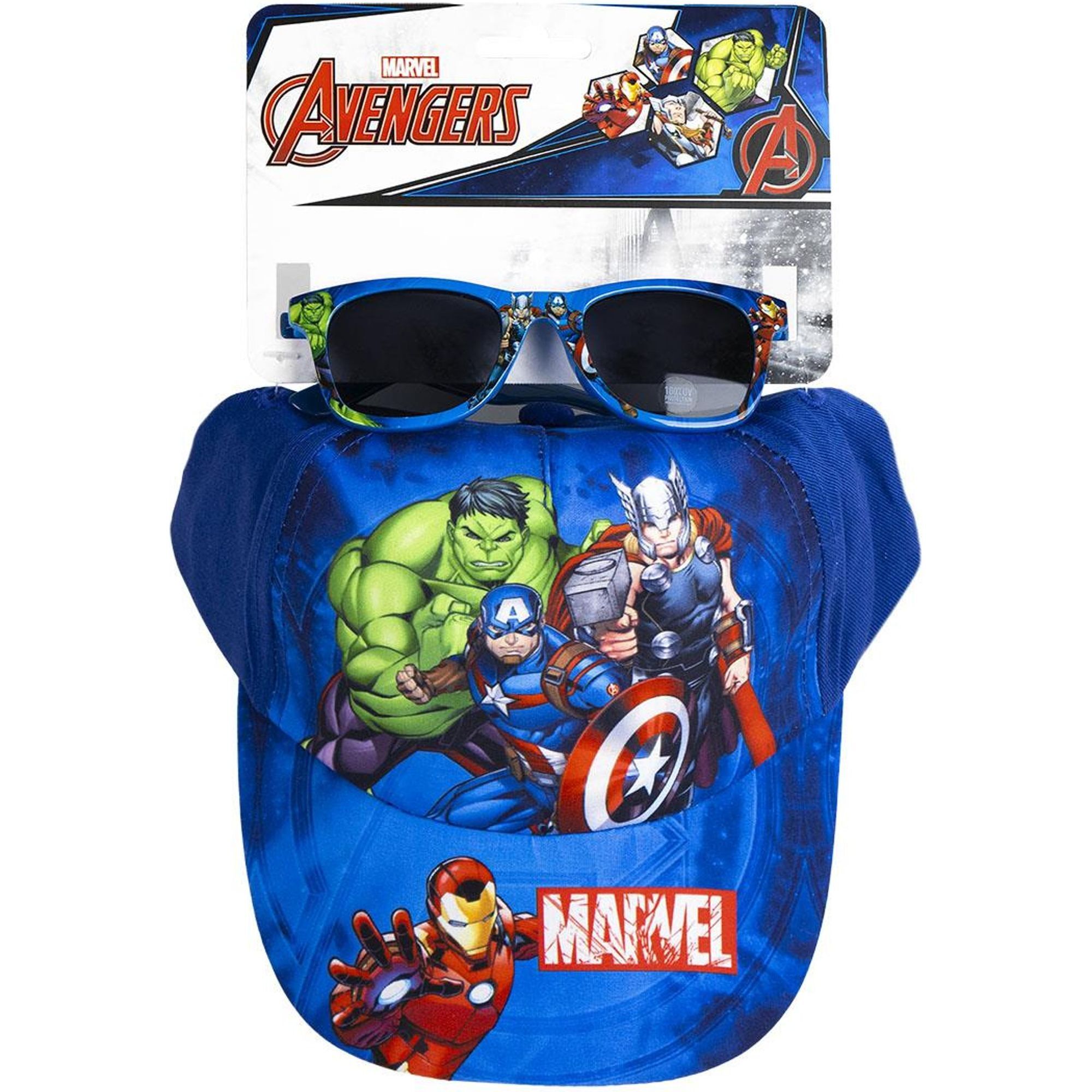 Gorra Set Gafas De Sol Avengers
