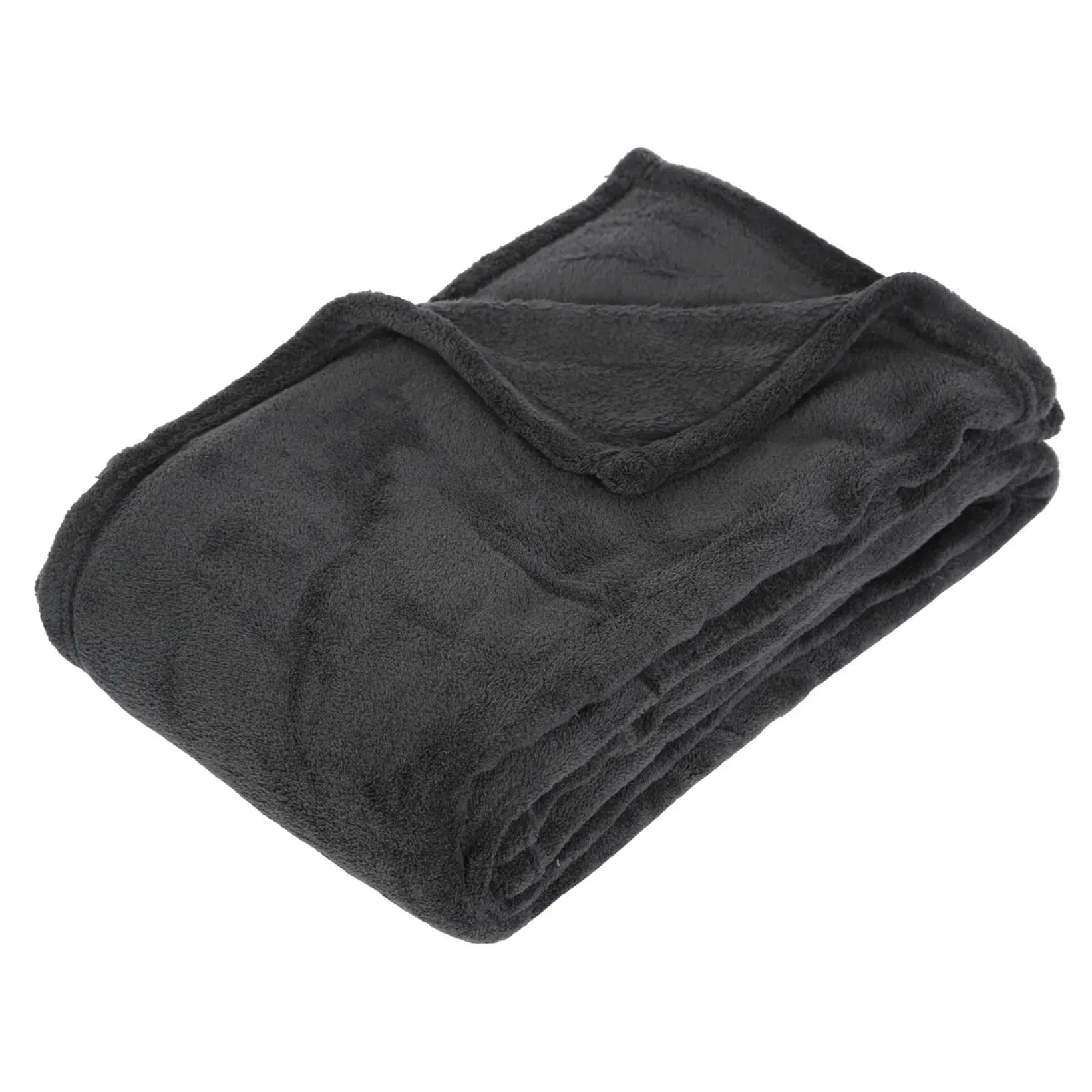 Plaid microfibre gris ardoise 130x180cm