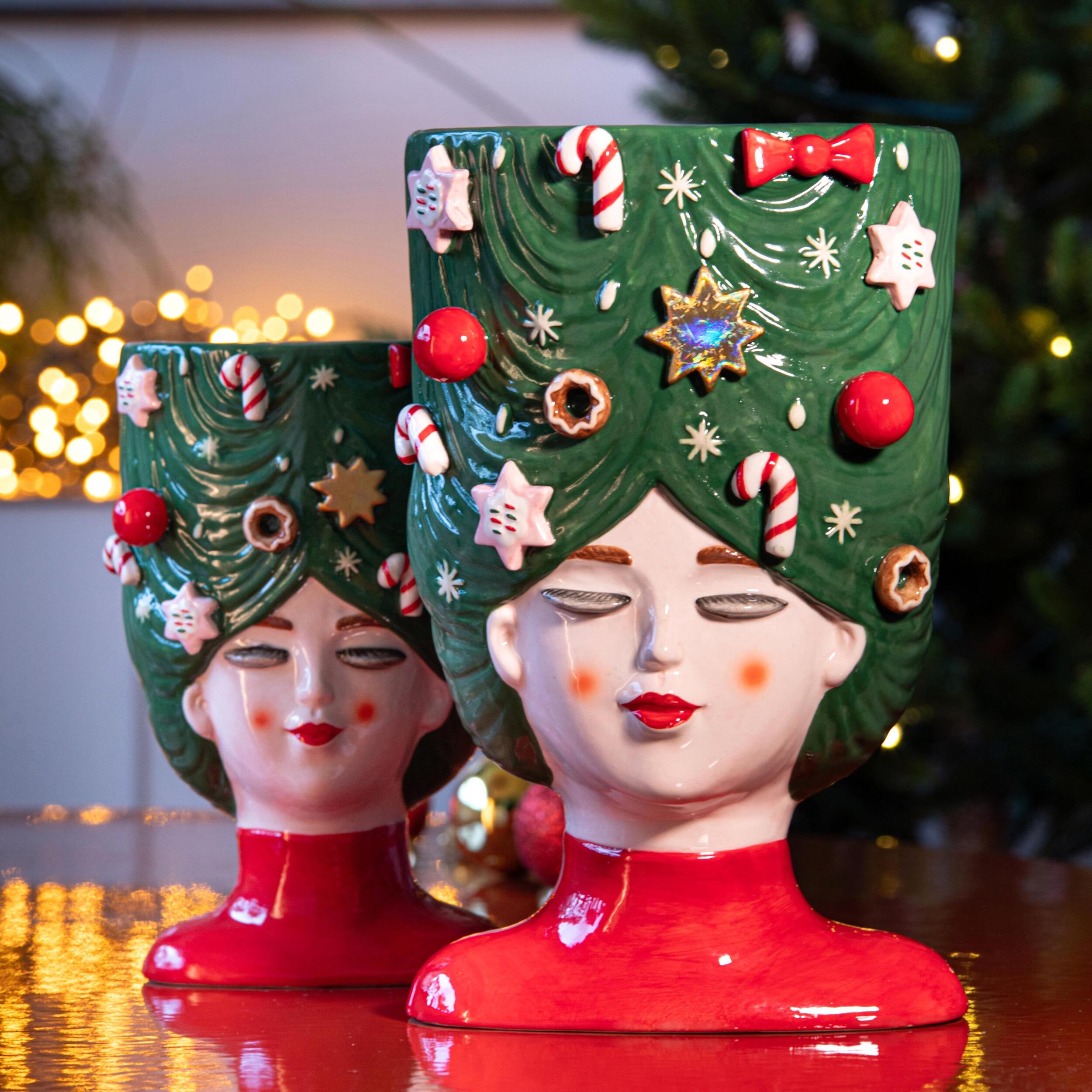 Cachepot regina del Natale - Pezzi 1 - 23xH36x20cm - Bianchi Dino SpA