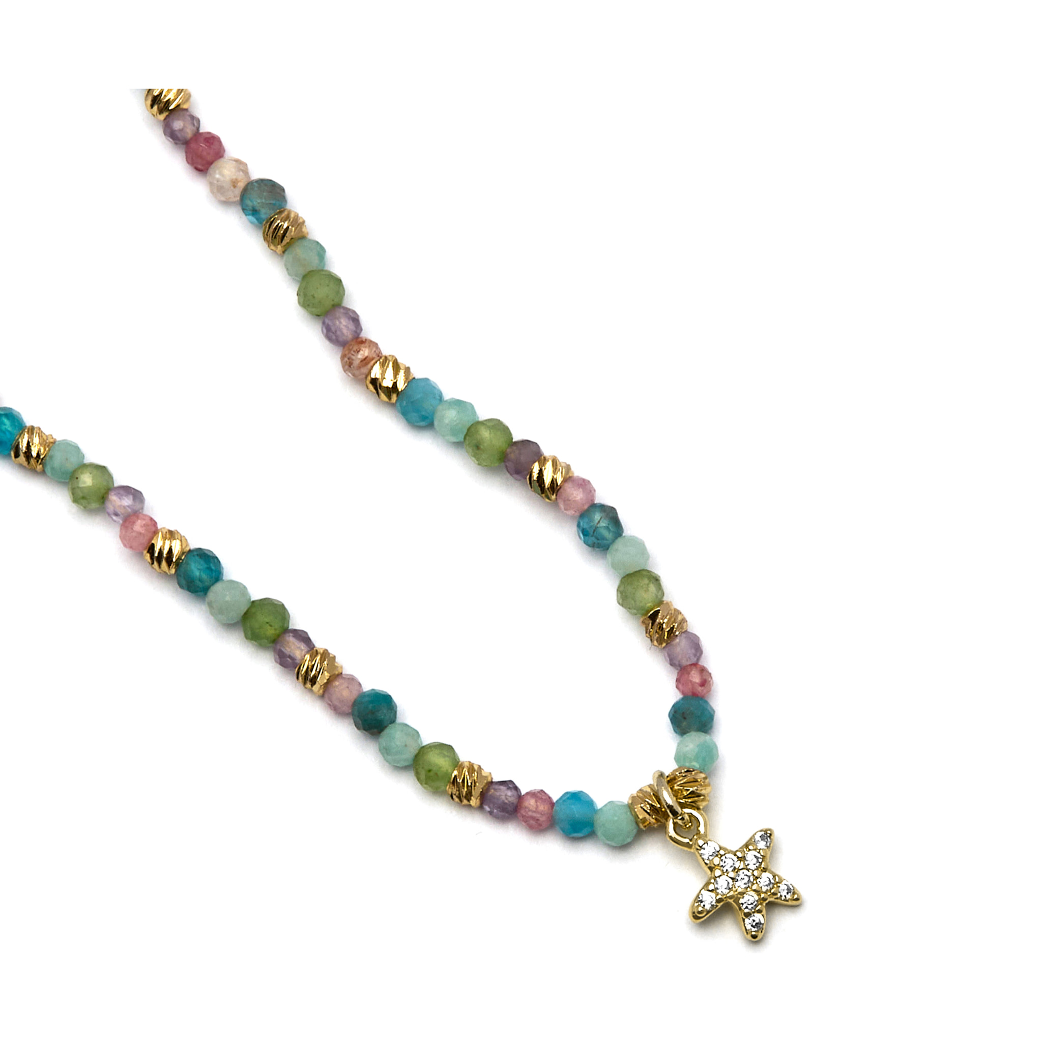 Collar Estrella acabado oro amarillo 18k