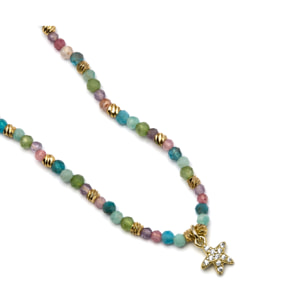 Collar Estrella acabado oro amarillo 18k