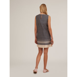 Motivi - Vestido ajustado a rayas - Azul