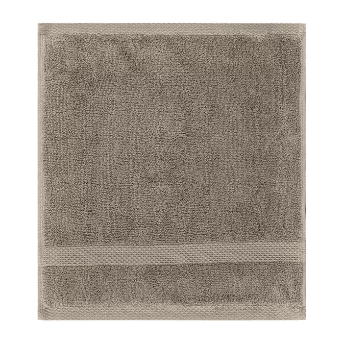 Carre pur coton 550 g/m² uni beige Elea chataignes