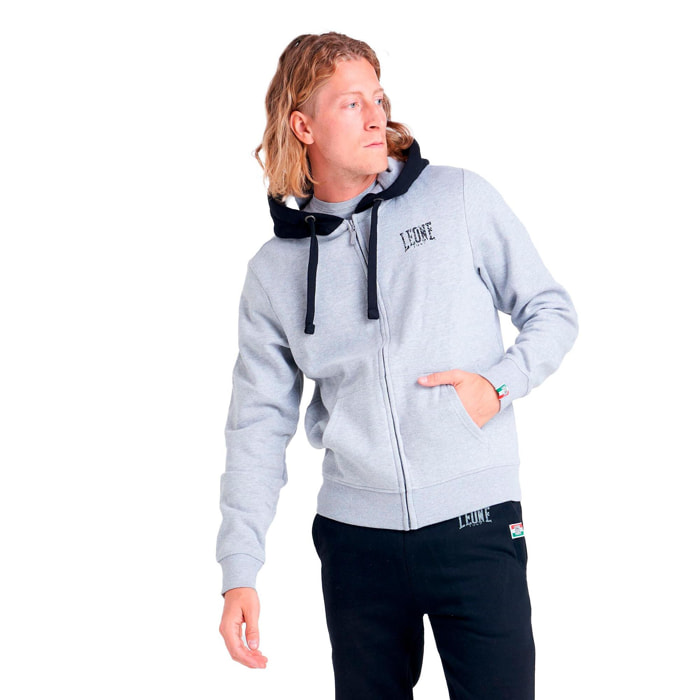 Tuta da uomo con cappuccio e zip Leone 1947 Apparel Vintage Small Logo