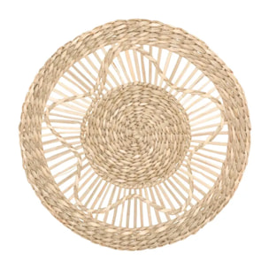 Set de 3 déco murales roseau D18/28/38cm